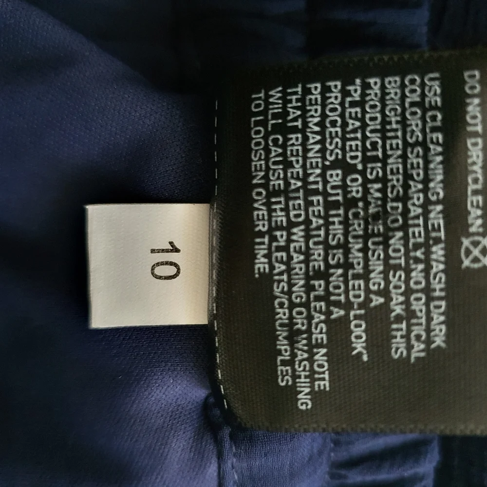 Uniqlo Blue Pleated Midi Skirt Size 10 - Picture 4 of 7